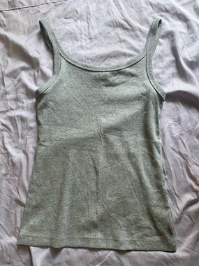 H&M Light Gray Ribbed Tank Top